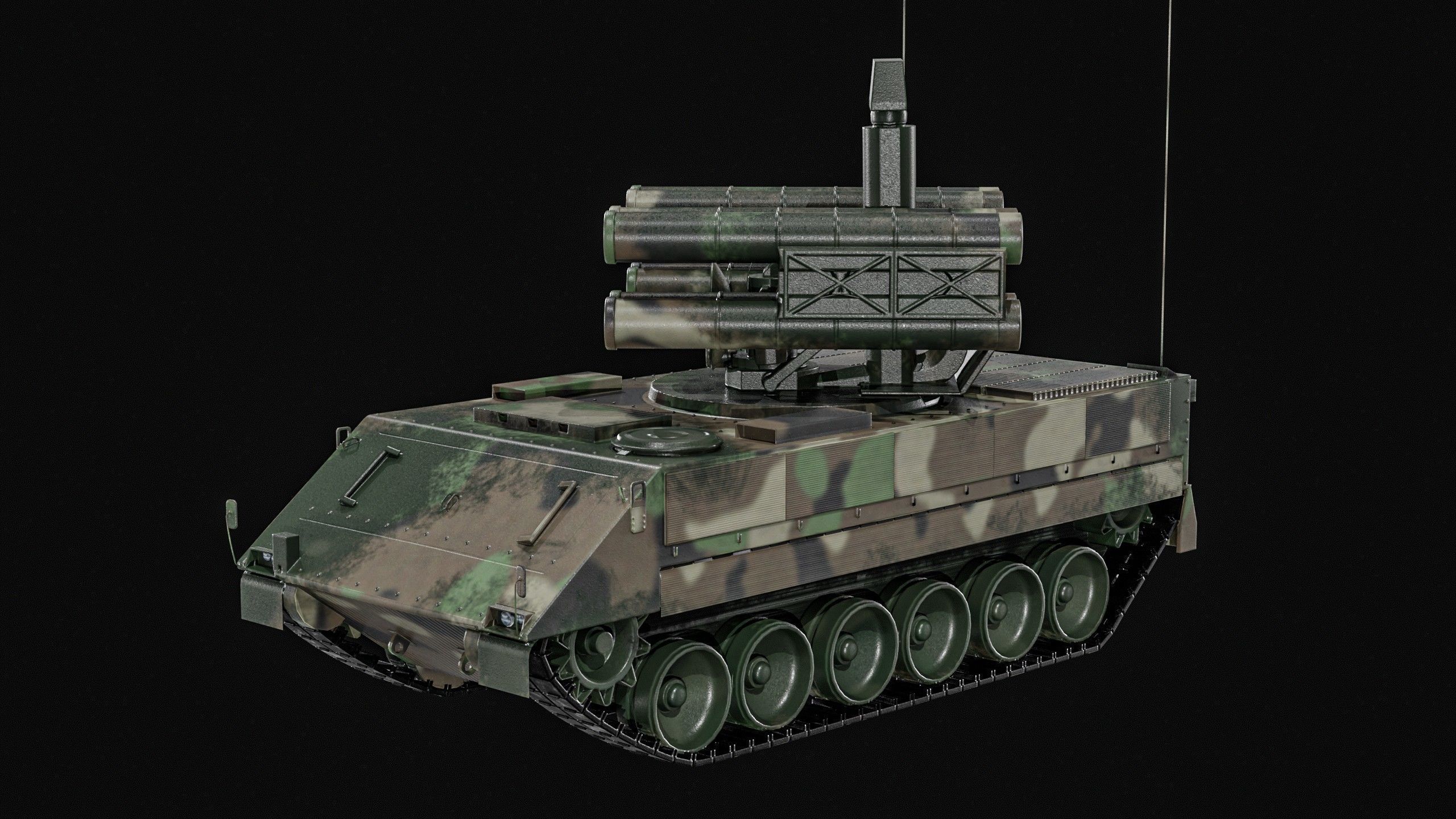 Crotale  And   KSAM Korean Surface to Air Missile   2 Pack Low-poly 3D model_17