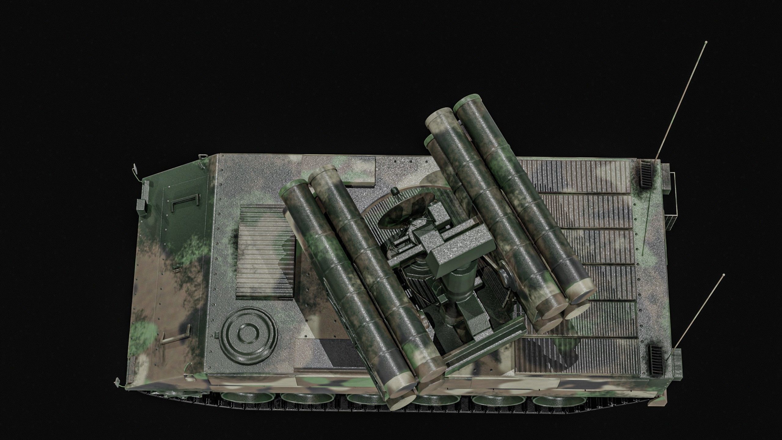 Crotale  And   KSAM Korean Surface to Air Missile   2 Pack Low-poly 3D model_12