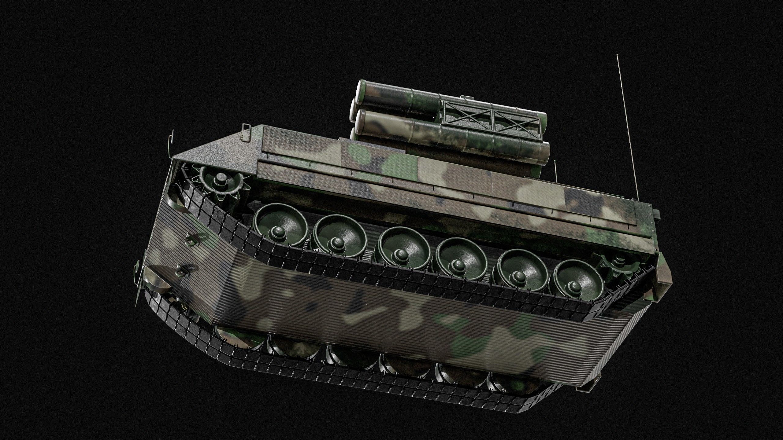 Crotale  And   KSAM Korean Surface to Air Missile   2 Pack Low-poly 3D model_24