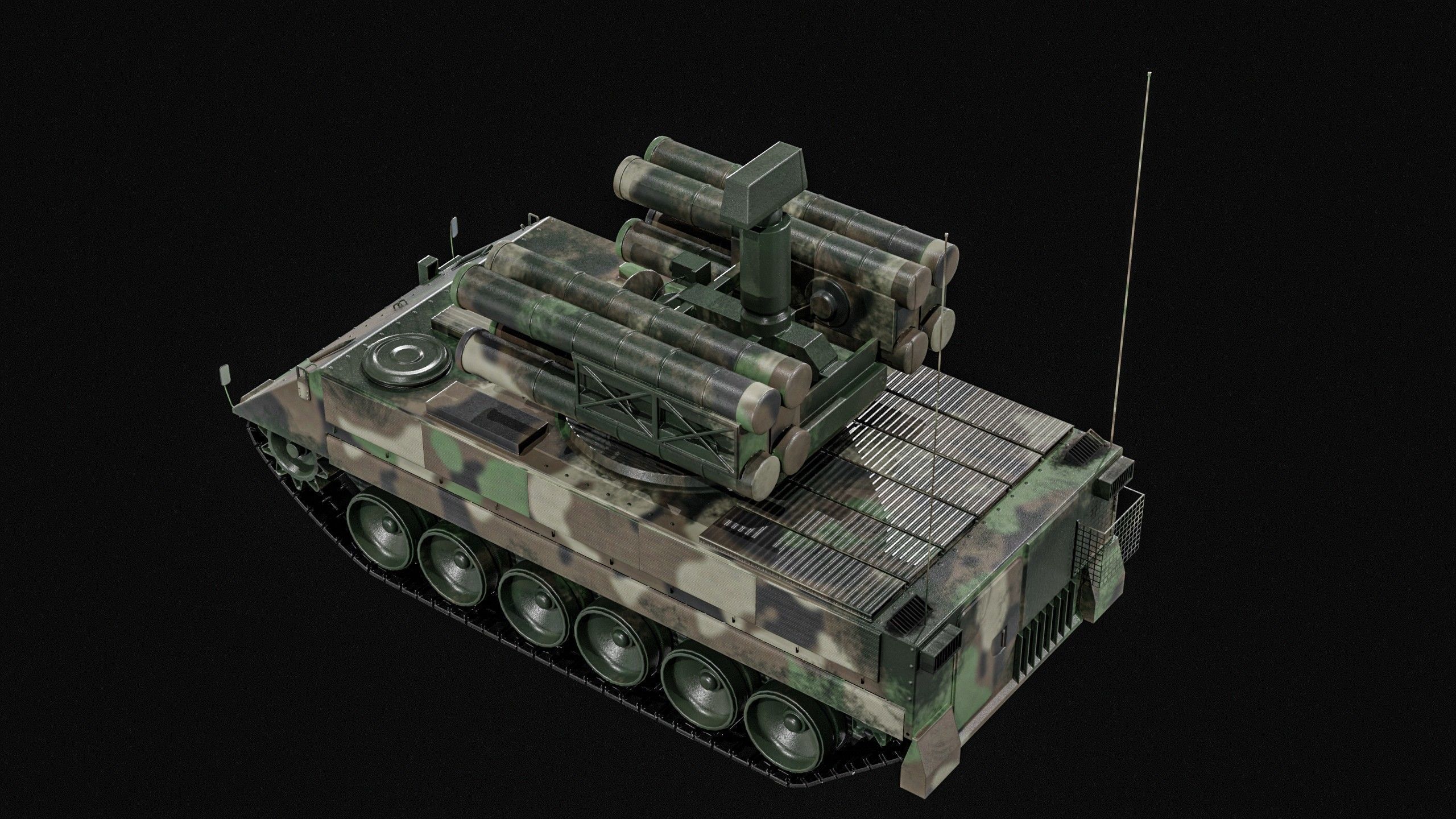 Crotale  And   KSAM Korean Surface to Air Missile   2 Pack Low-poly 3D model_14