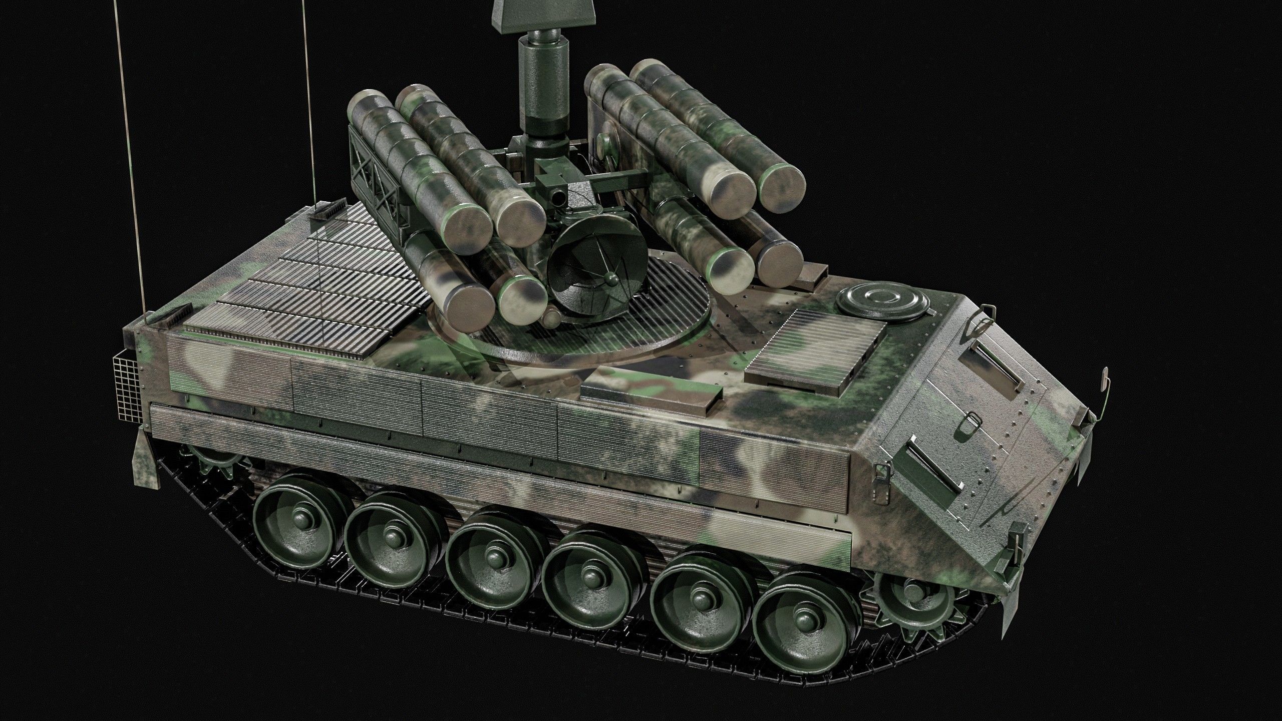 Crotale  And   KSAM Korean Surface to Air Missile   2 Pack Low-poly 3D model_3