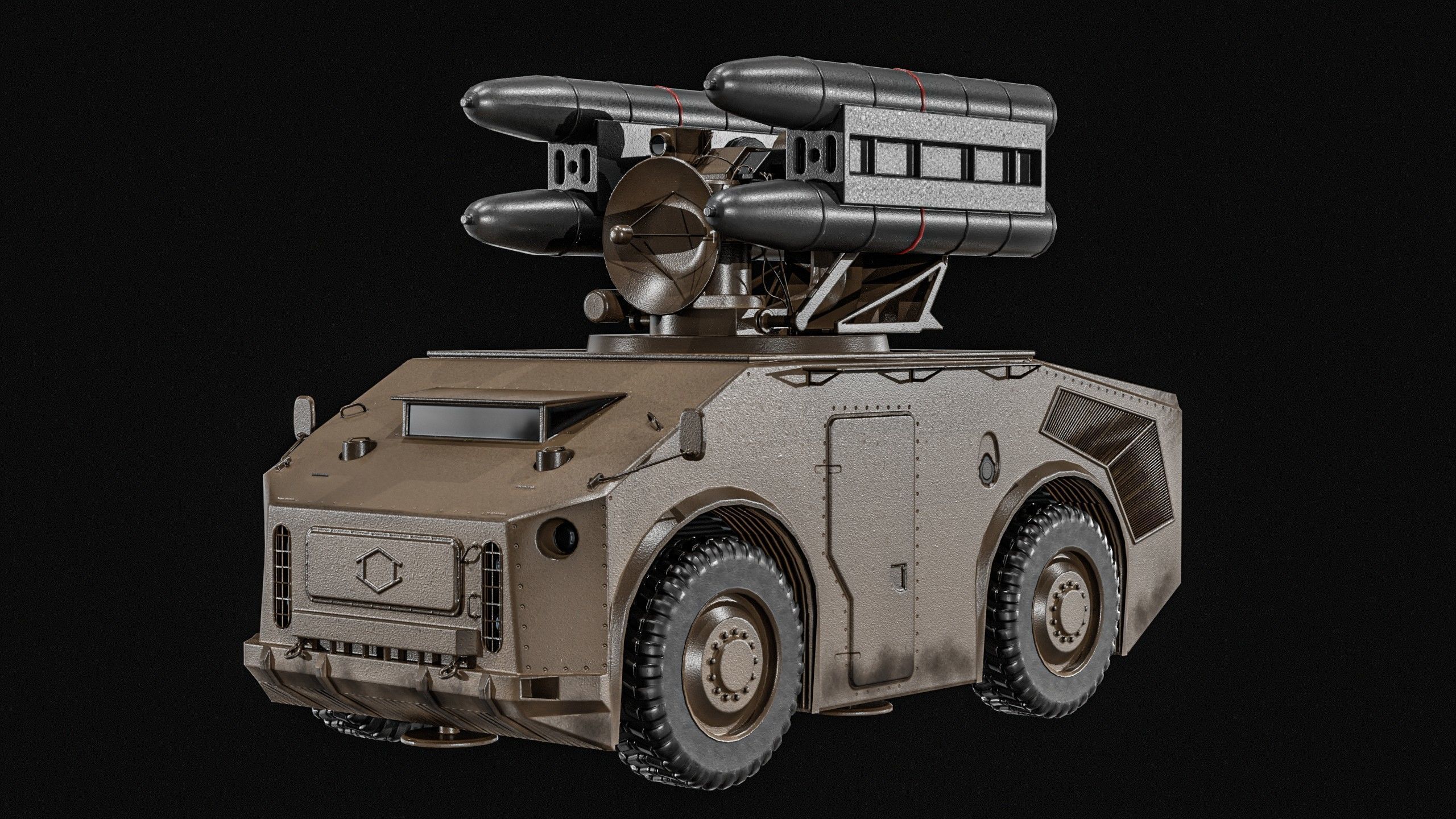 Crotale  And   KSAM Korean Surface to Air Missile   2 Pack Low-poly 3D model_1