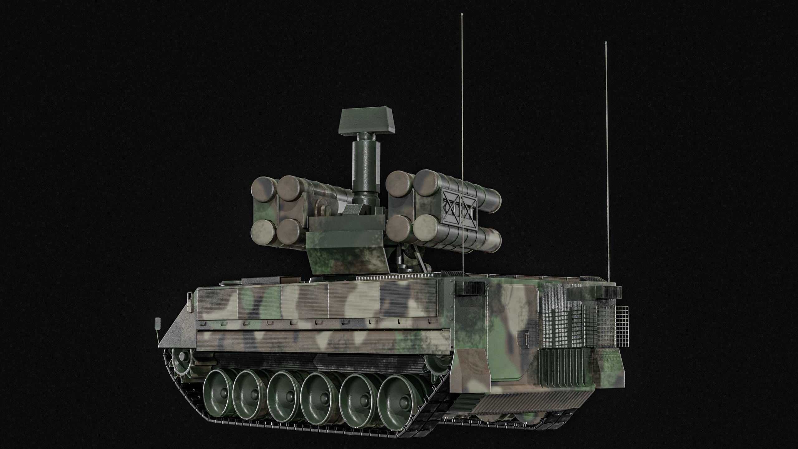 Crotale  And   KSAM Korean Surface to Air Missile   2 Pack Low-poly 3D model_19