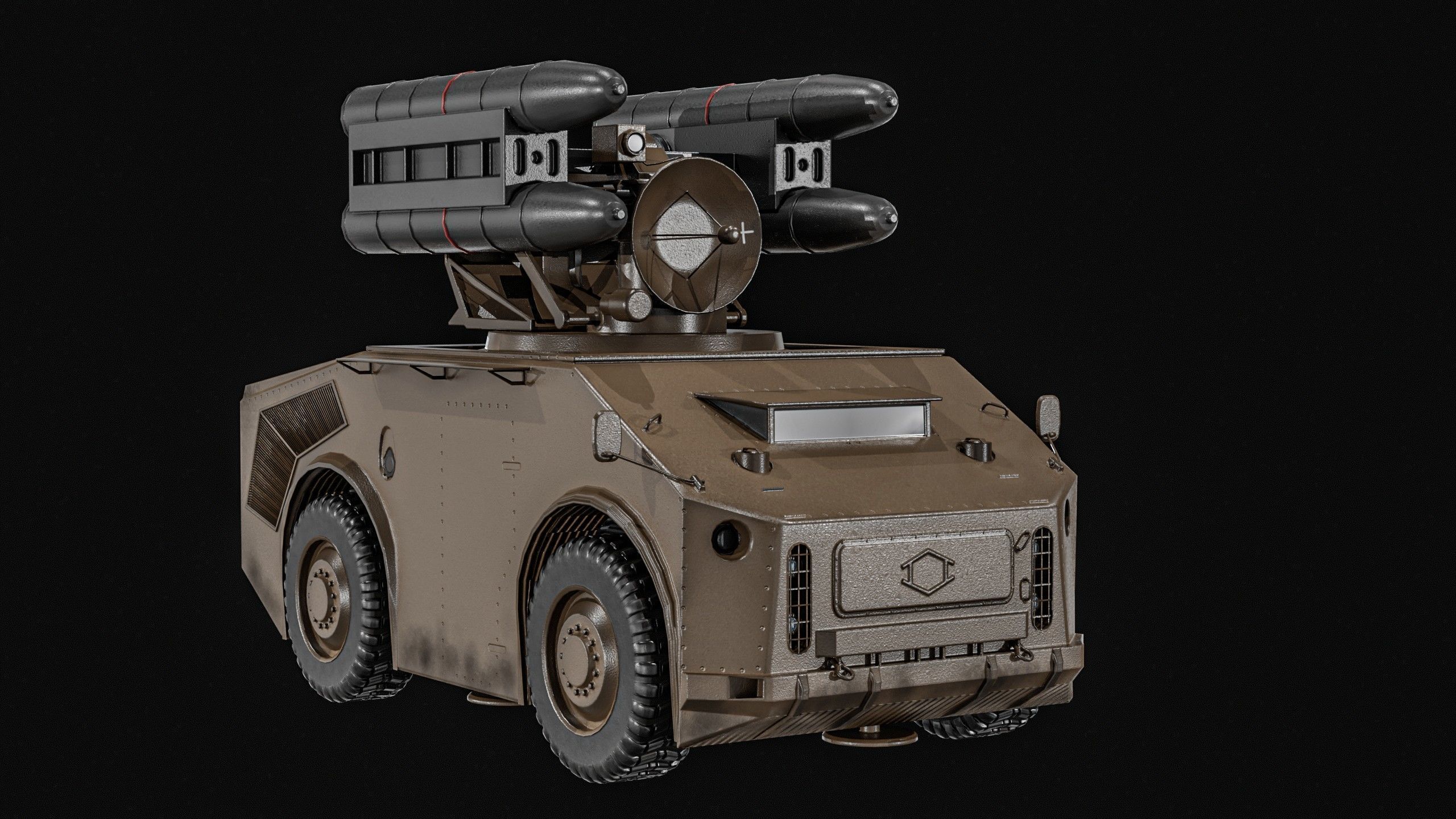 Crotale  And   KSAM Korean Surface to Air Missile   2 Pack Low-poly 3D model_7