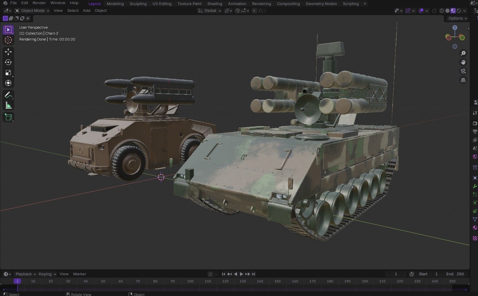 Crotale  And   KSAM Korean Surface to Air Missile   2 Pack Low-poly 3D model_29