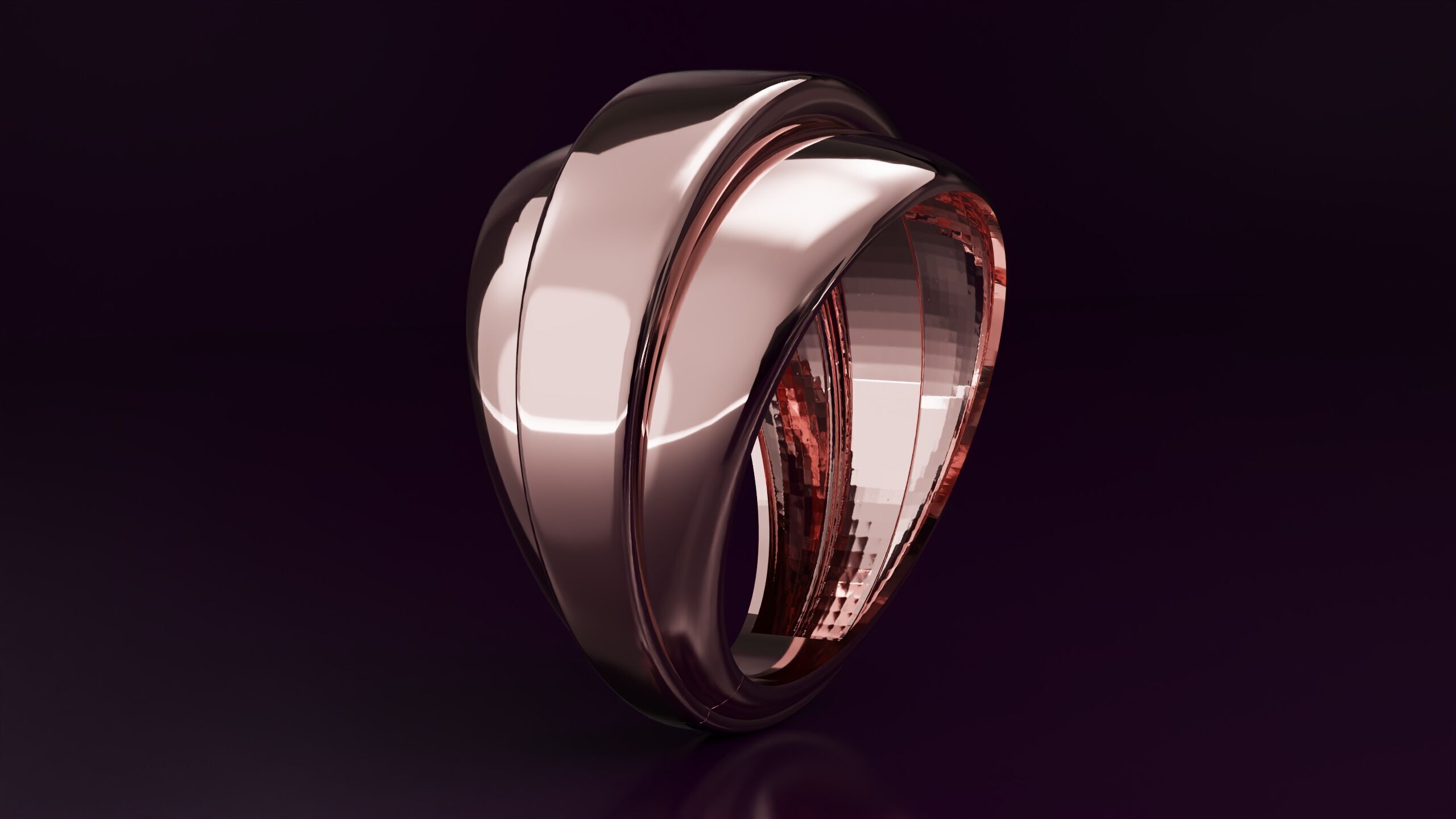 free form ring N24 3D print model_2
