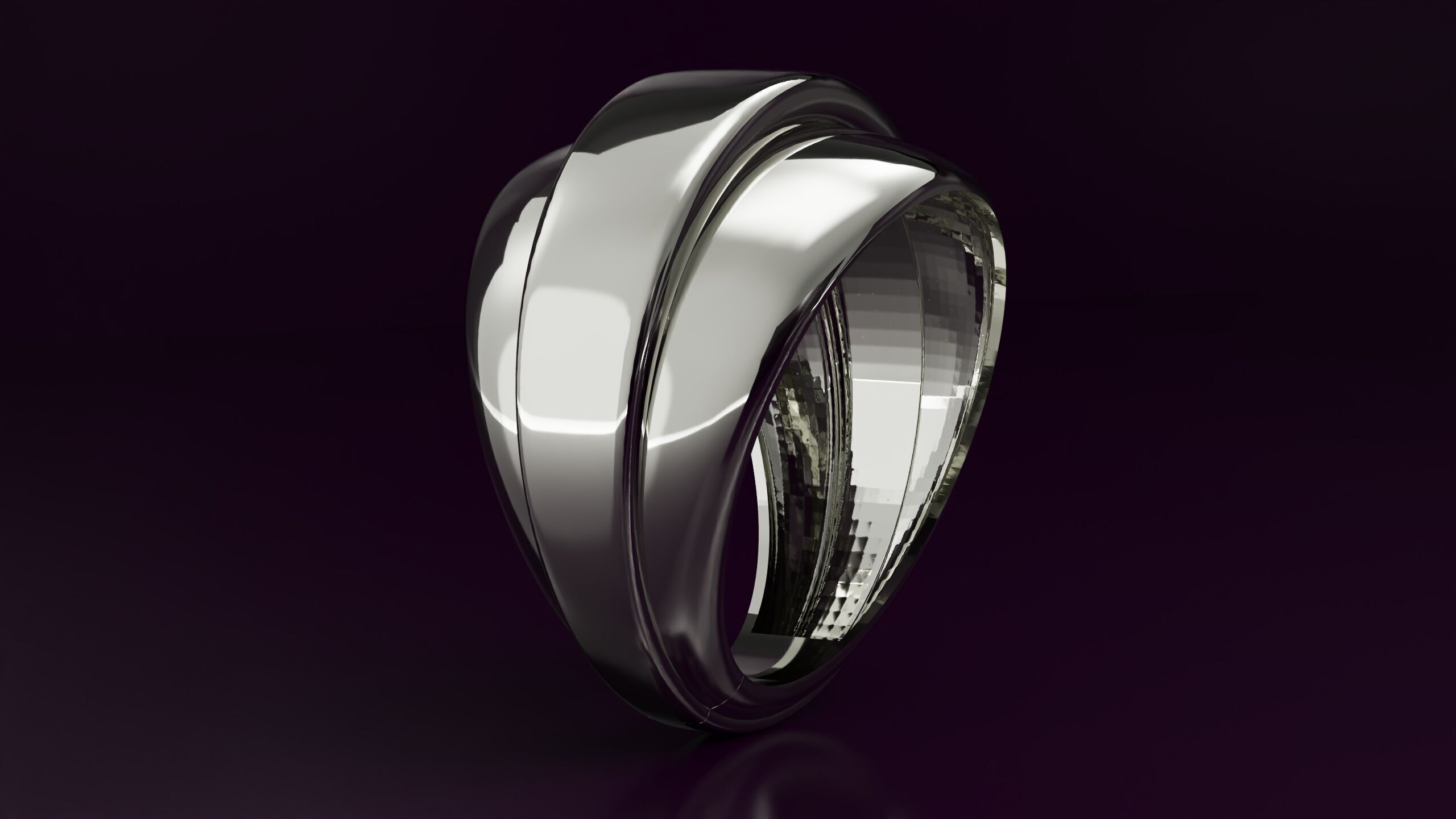 free form ring N24 3D print model_1