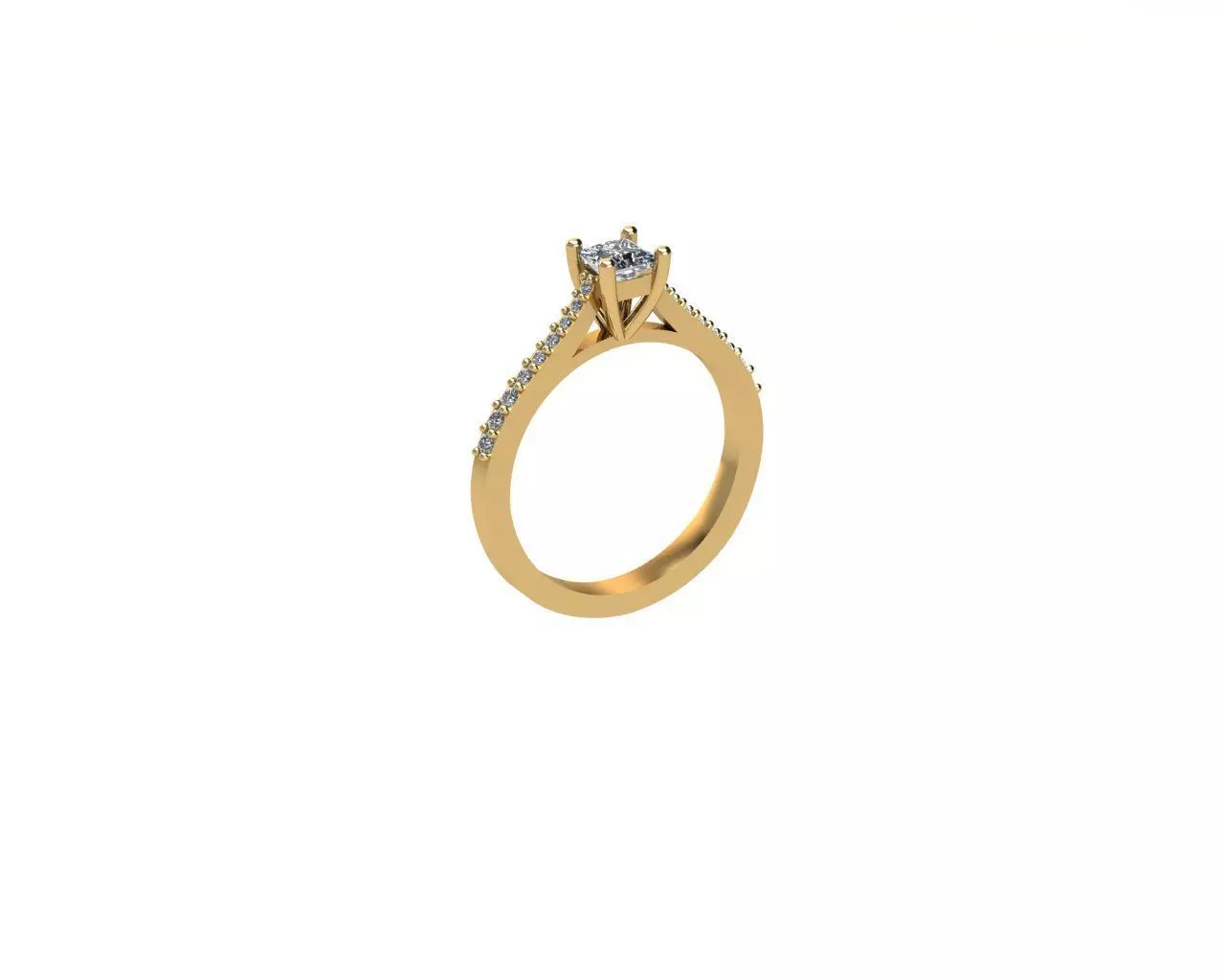 square ring 3D print model_0