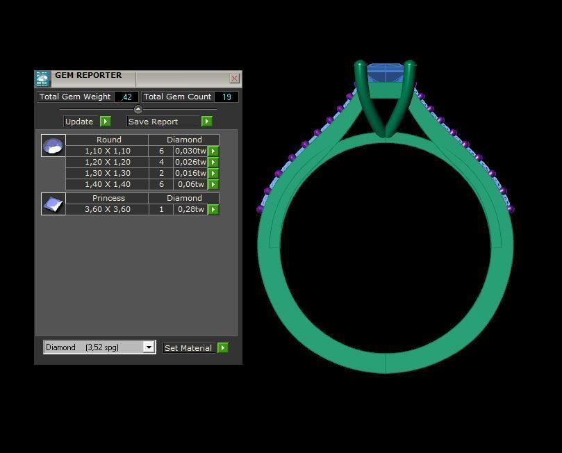 square ring 3D print model_1