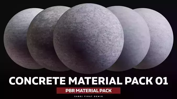 Concrete PBR Material Pack Vol 01