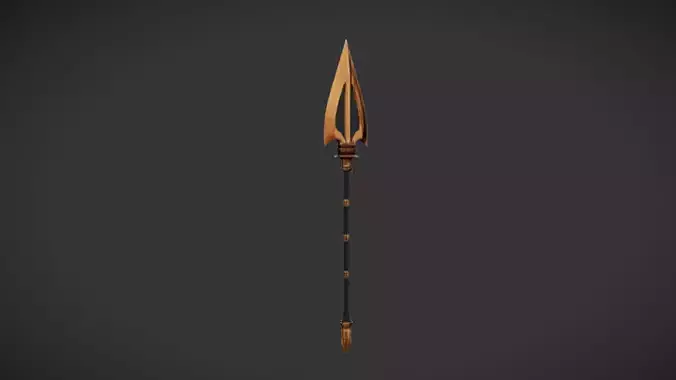 ornate spear with gold accents
