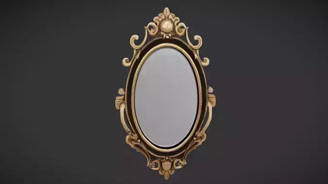 ornate oval mirror