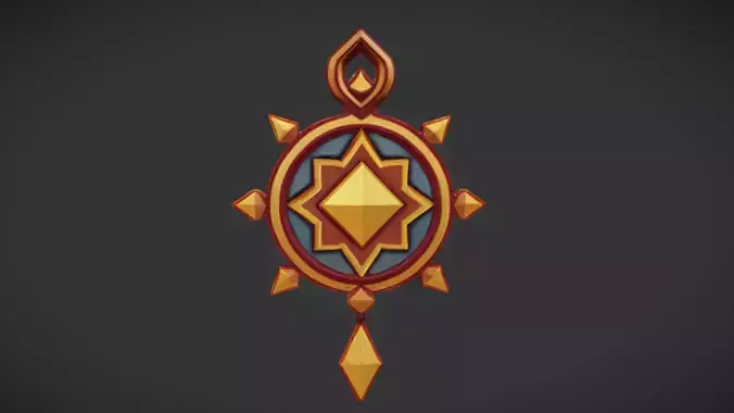 ornate geometric pendant design