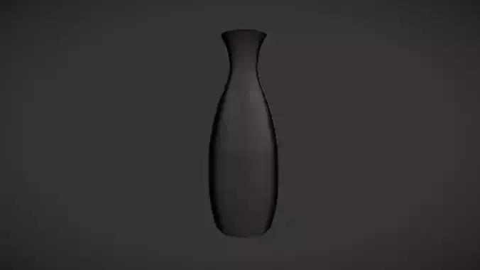 Black ceramic vase
