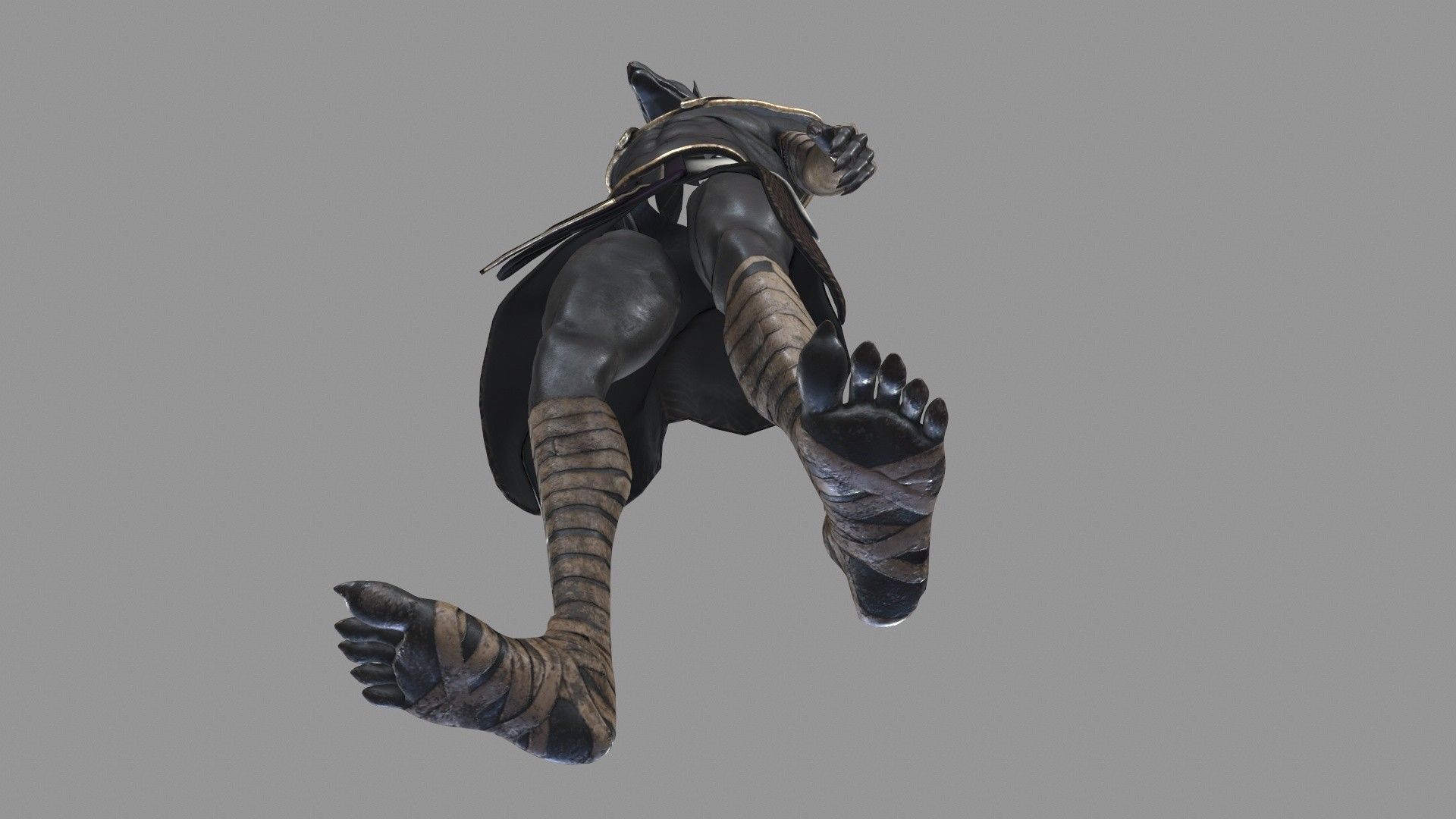 Egyptian God Anubis Low-poly 3D model_11