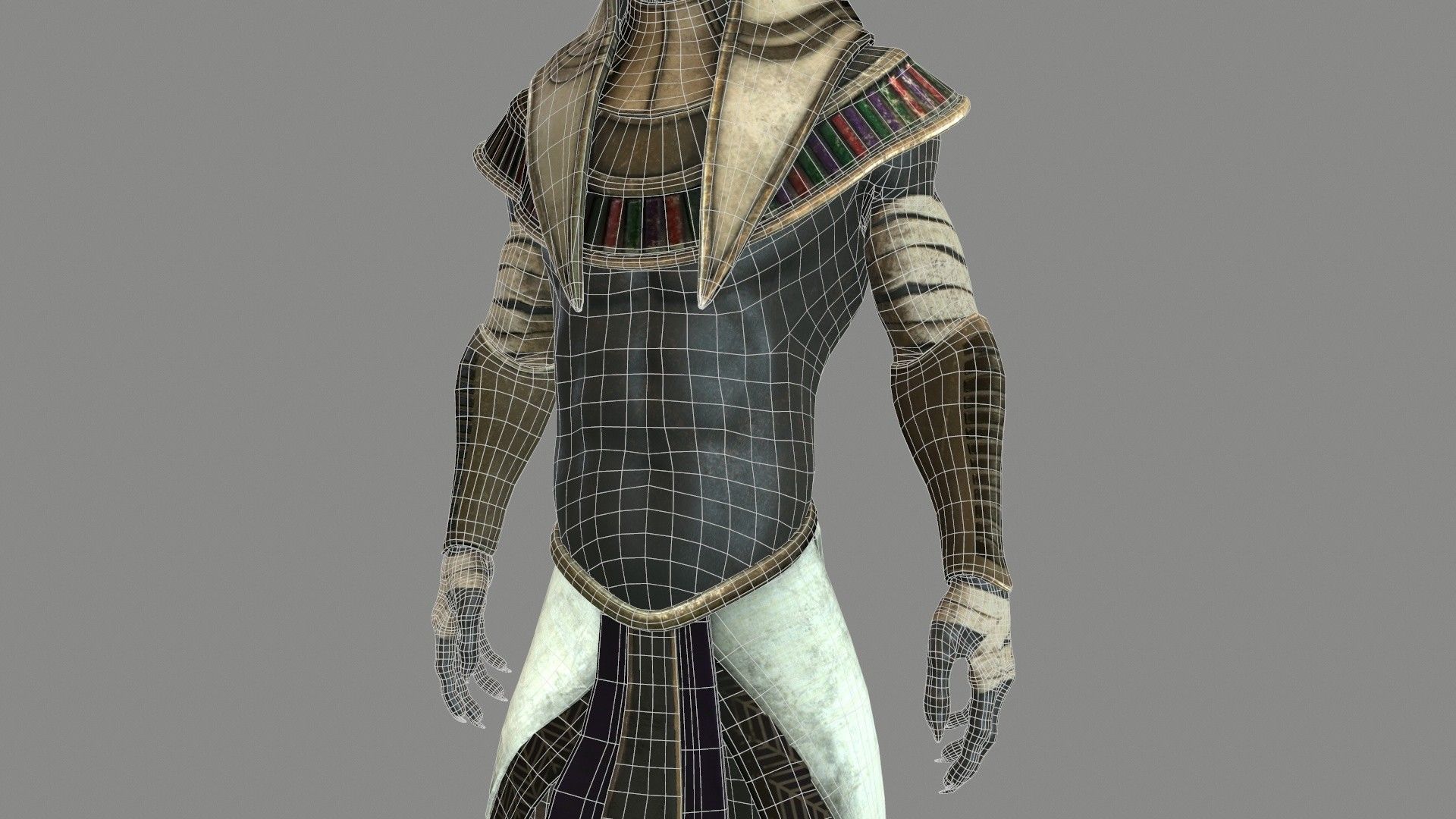 Egyptian God Anubis Low-poly 3D model_17