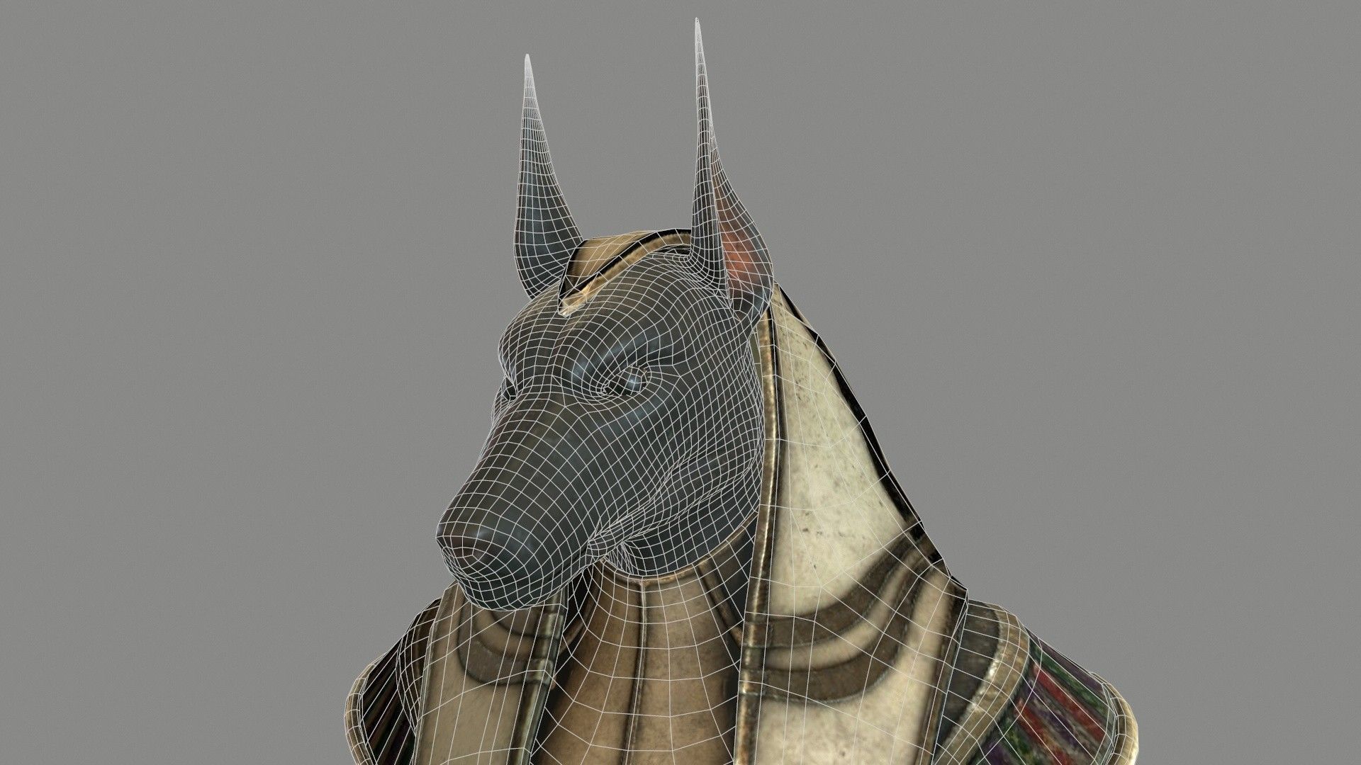 Egyptian God Anubis Low-poly 3D model_16