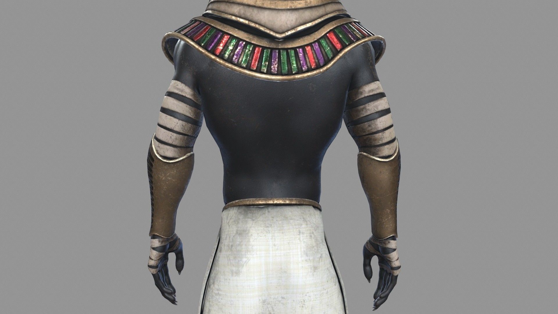 Egyptian God Anubis Low-poly 3D model_9