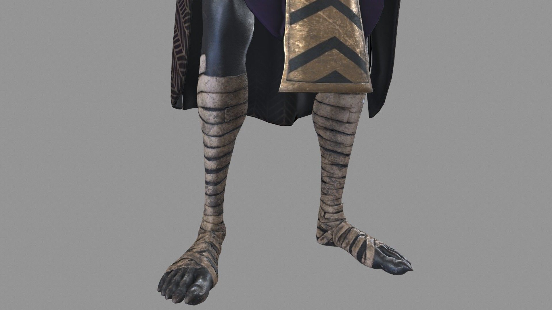 Egyptian God Anubis Low-poly 3D model_5