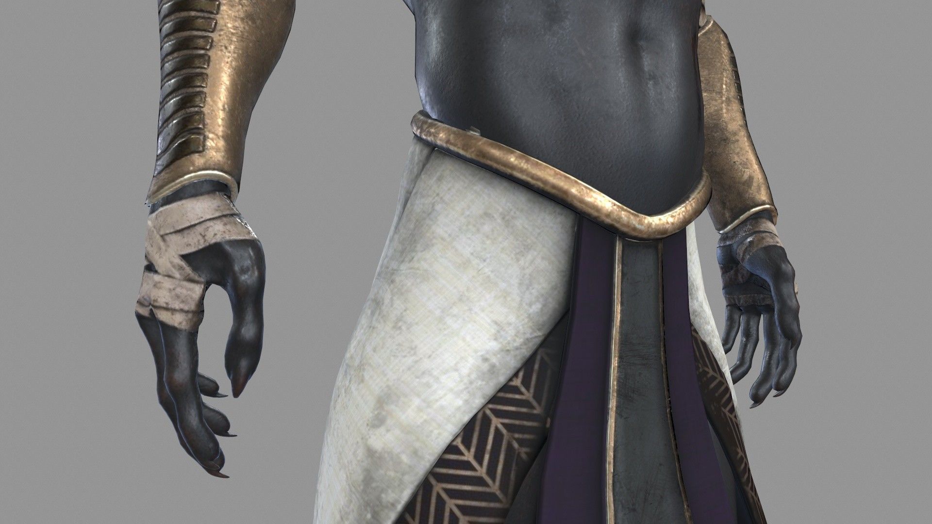 Egyptian God Anubis Low-poly 3D model_7