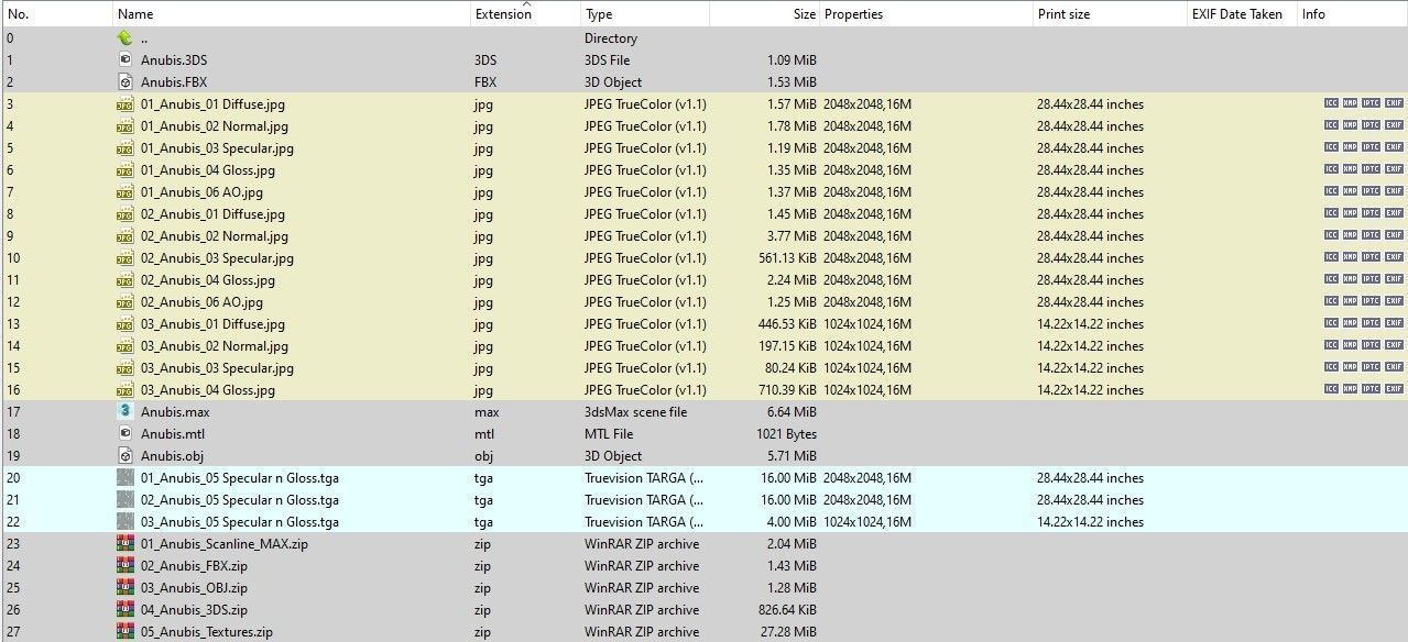 Egyptian God Anubis Low-poly 3D model_28