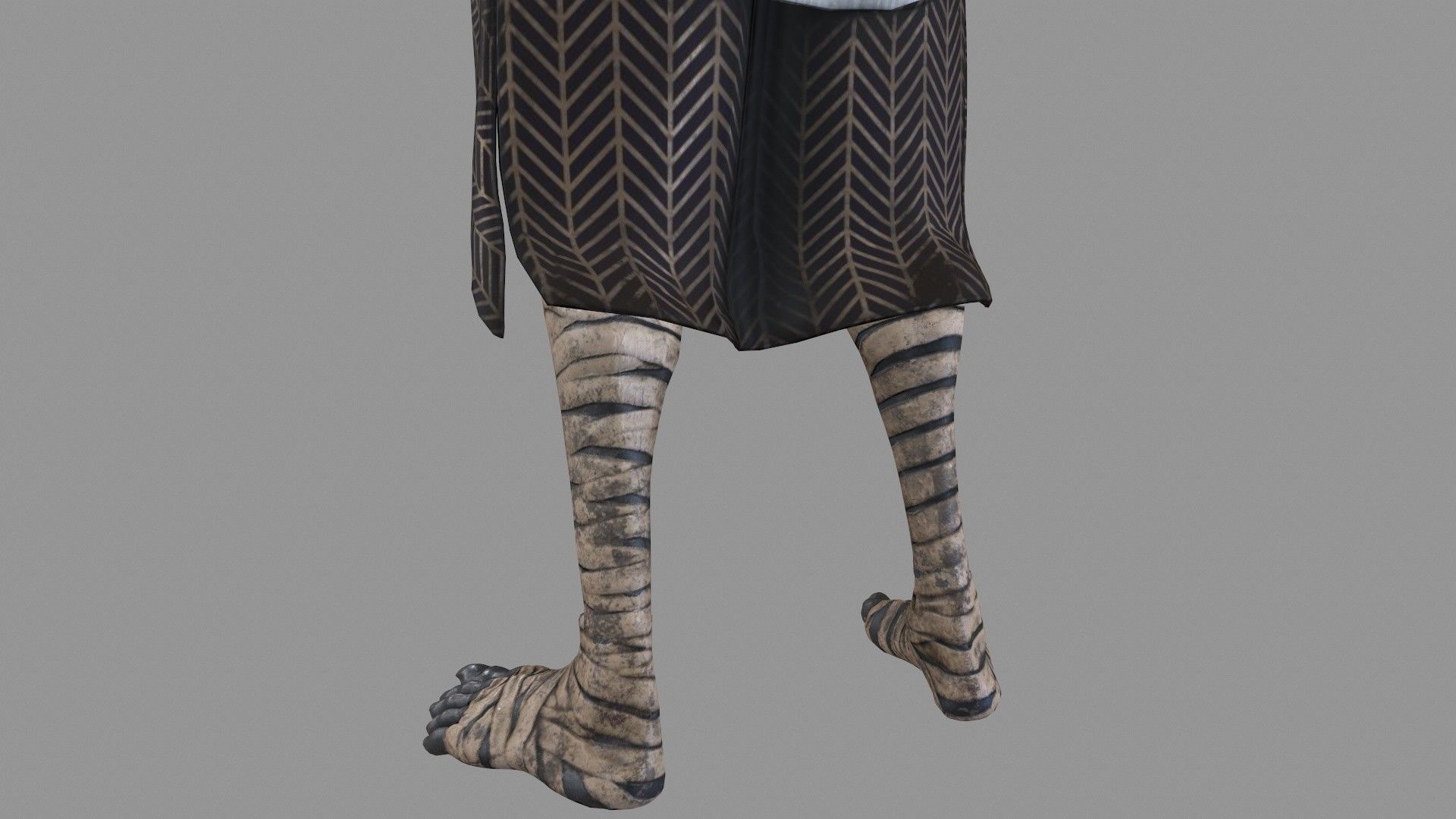 Egyptian God Anubis Low-poly 3D model_10