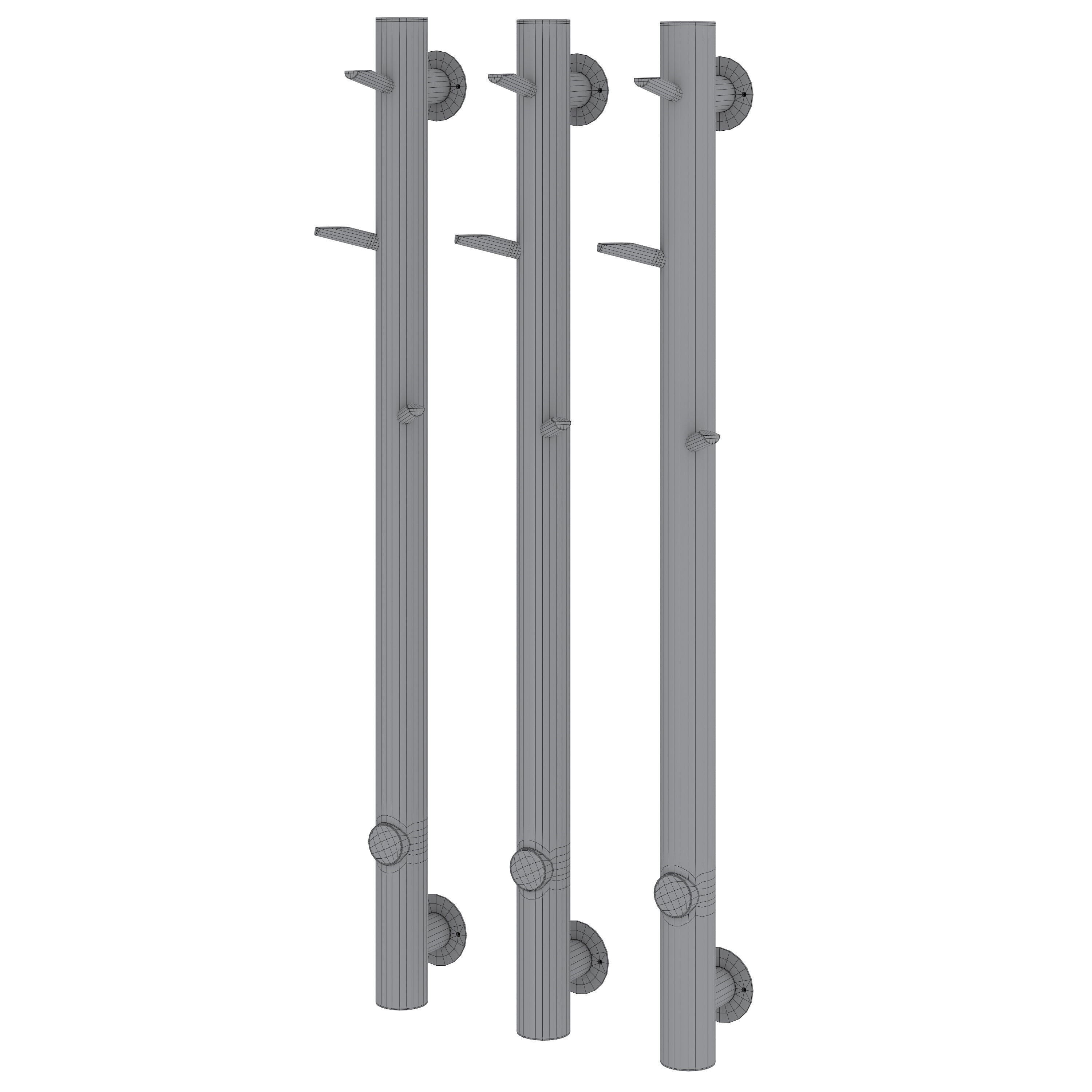 Heated towel rail Oak by Boheme 3D model_5