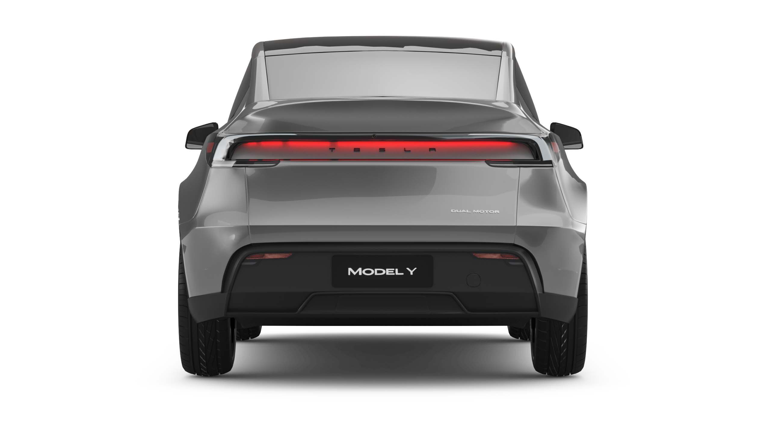 2025 Tesla New Model Y With Two Style Rims 3D model_12