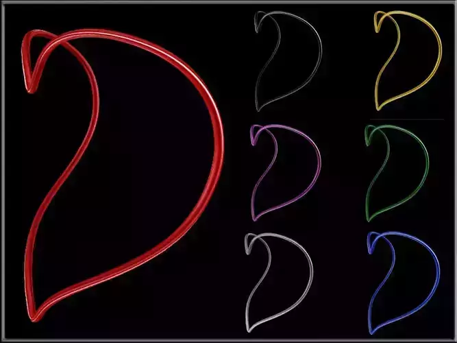 Simple Heart Wire - Curved