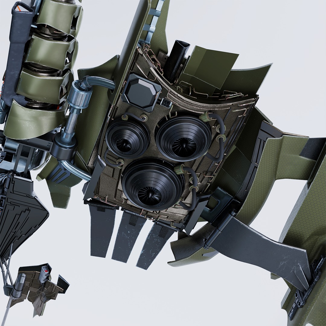 Green Goblin Glider 3D model_3