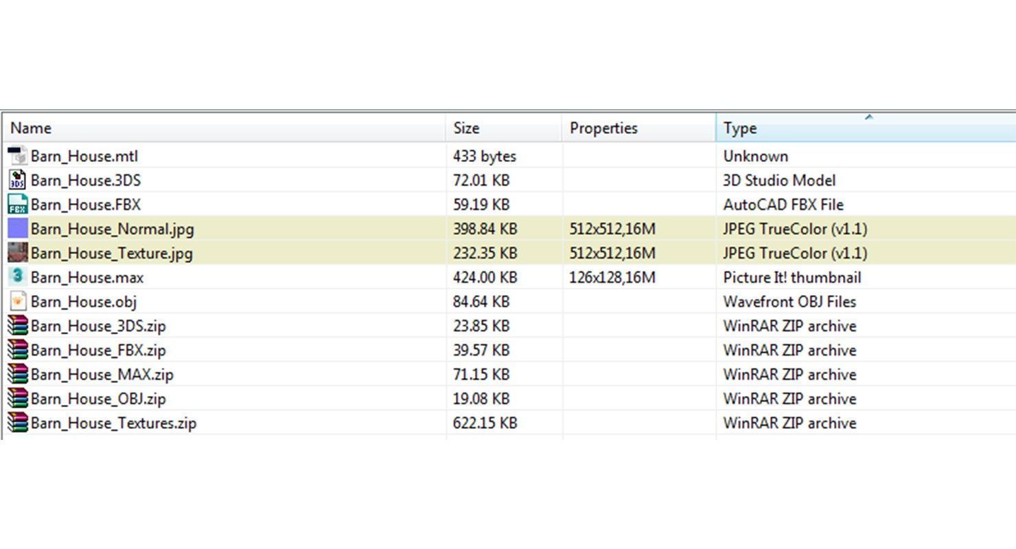 Low-Poly Farmer Barn House Low-poly 3D model_15