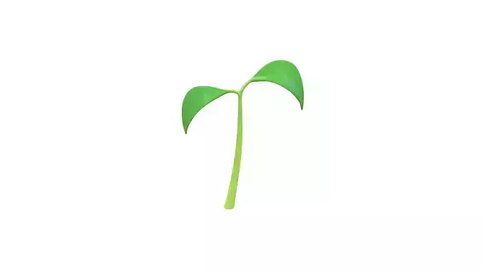 Prop130 Plant Sprout Low-poly 3D model