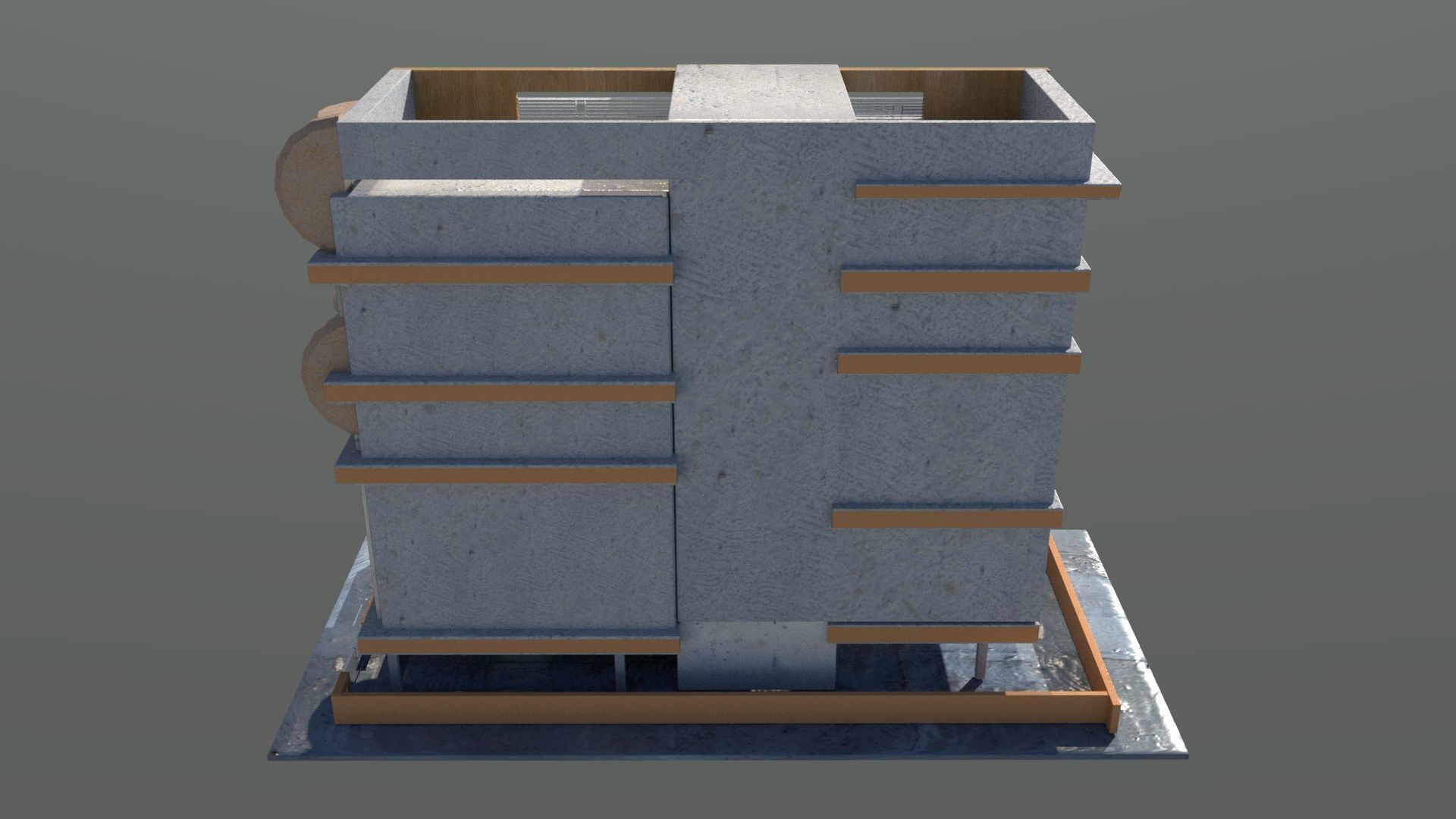 laos Game Building 3 Low-poly 3D model_3