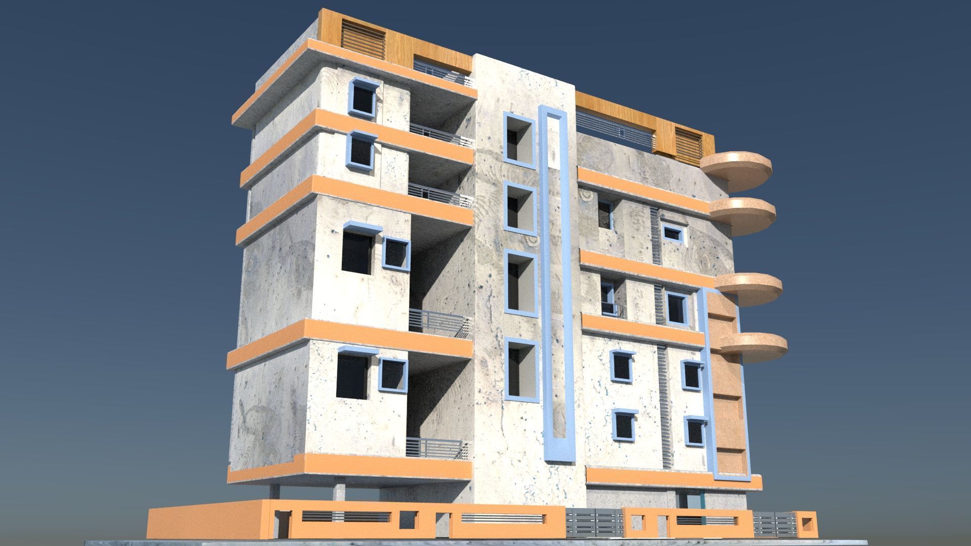 laos Game Building 3 Low-poly 3D model_4