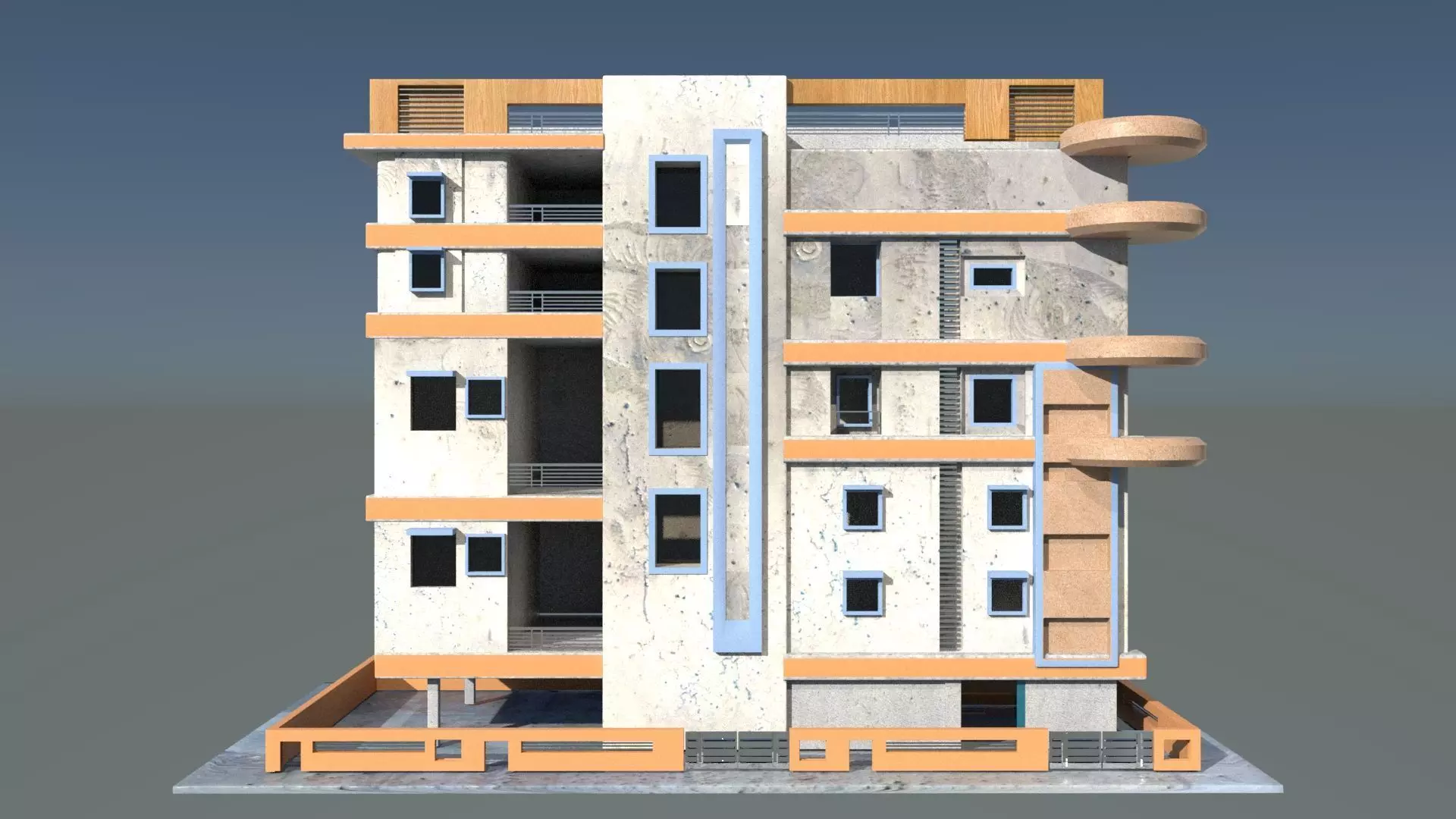 laos Game Building 3 Low-poly 3D model_0