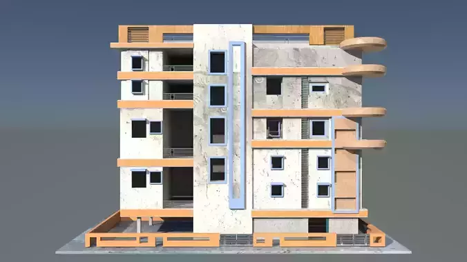 laos Game Building 3 Low-poly 3D model