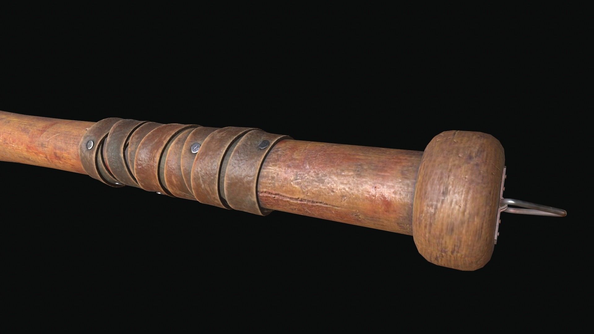 Baseball Bat with Barbed Wire 3D model_11
