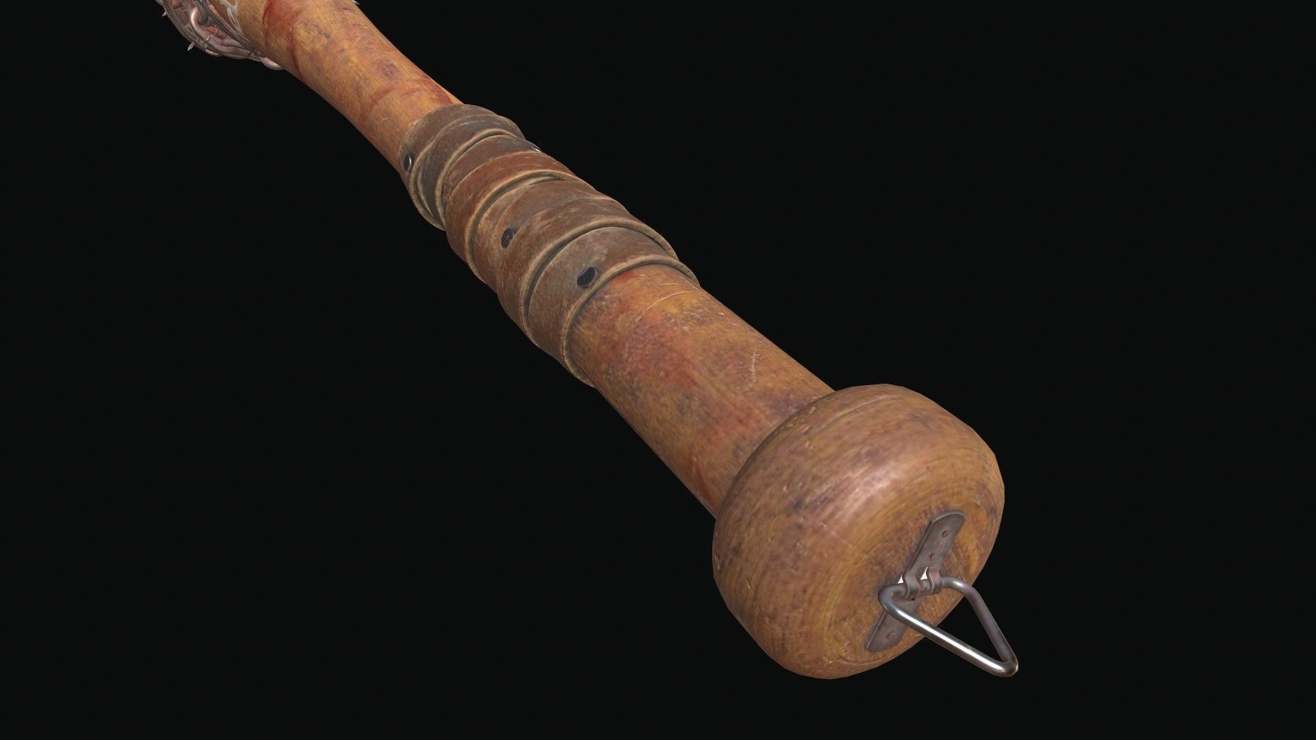 Baseball Bat with Barbed Wire 3D model_2