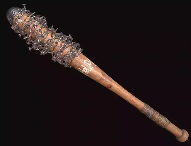 Baseball Bat with Barbed Wire 3D model