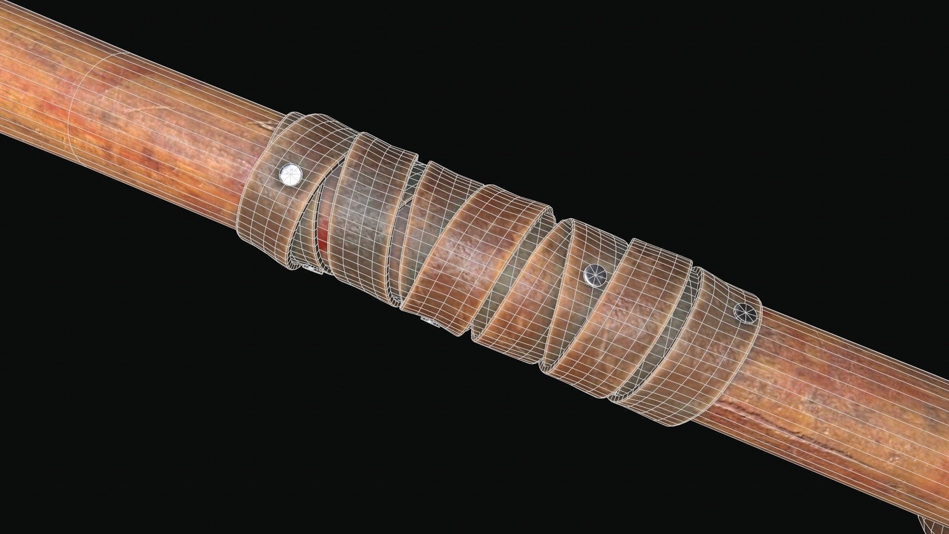 Baseball Bat with Barbed Wire 3D model_12