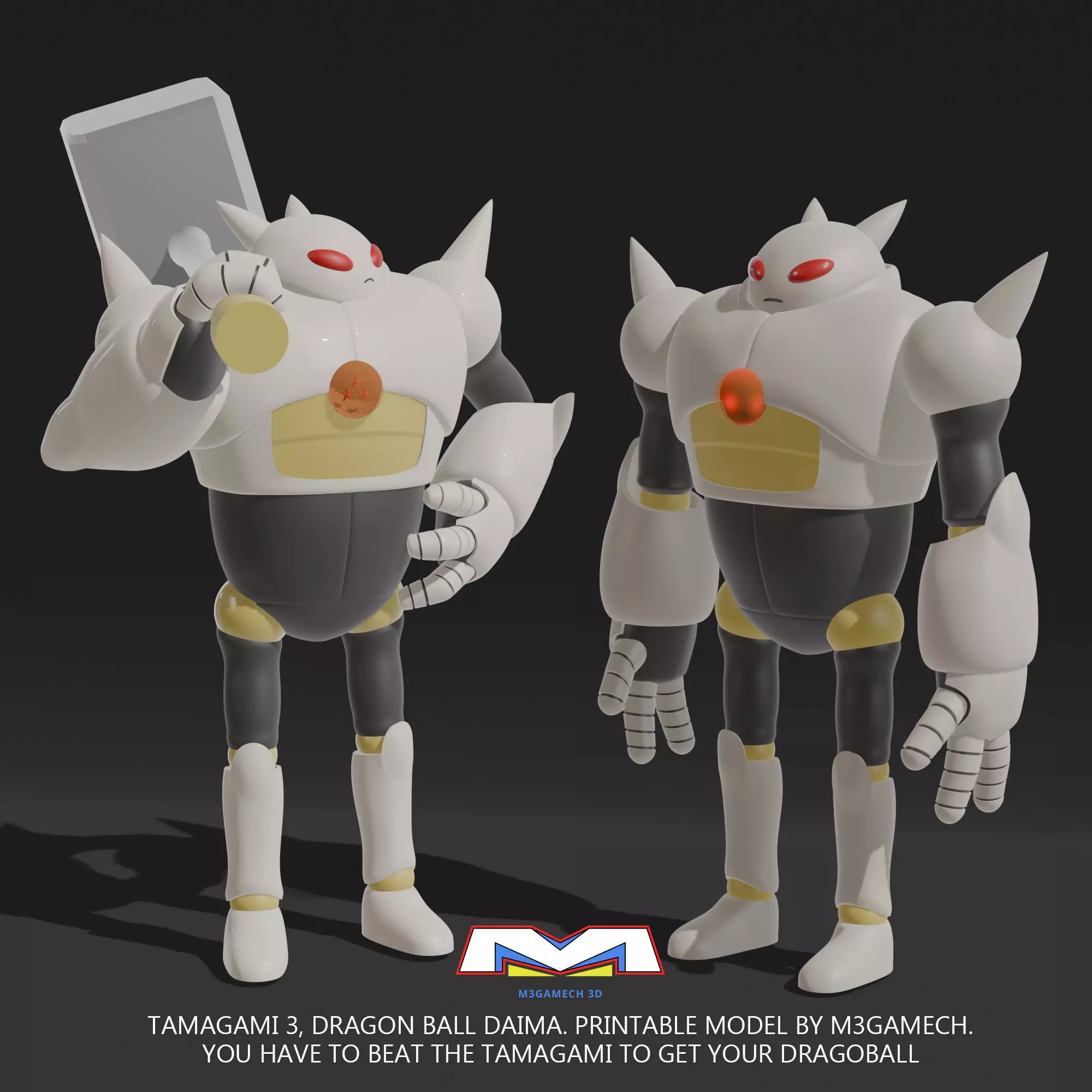 Tamagami 3 Dragon Ball Daima Idle and Pose 3D print model