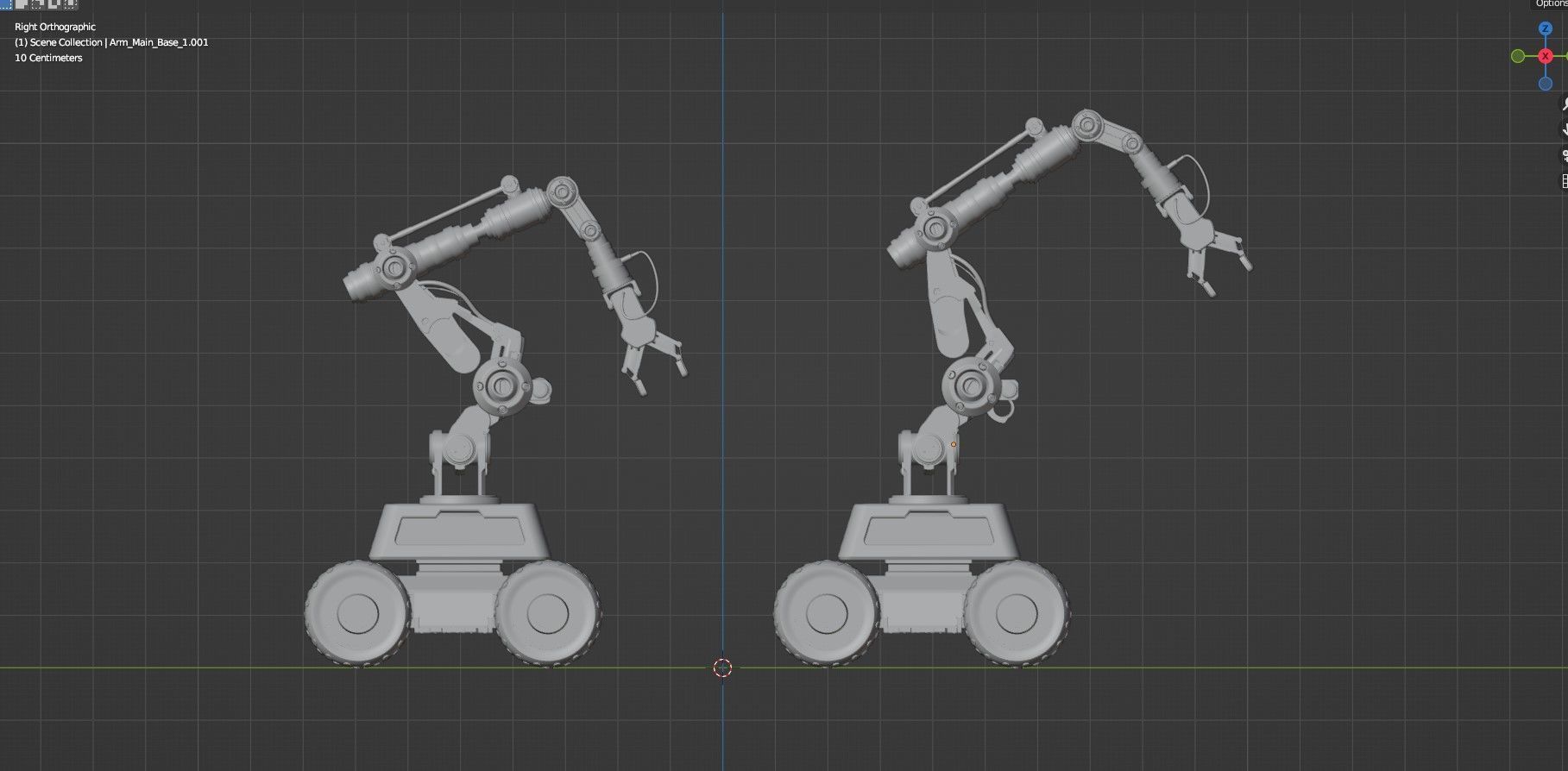 Industrial Robot Arm - 1 -Untextured  3D model_23