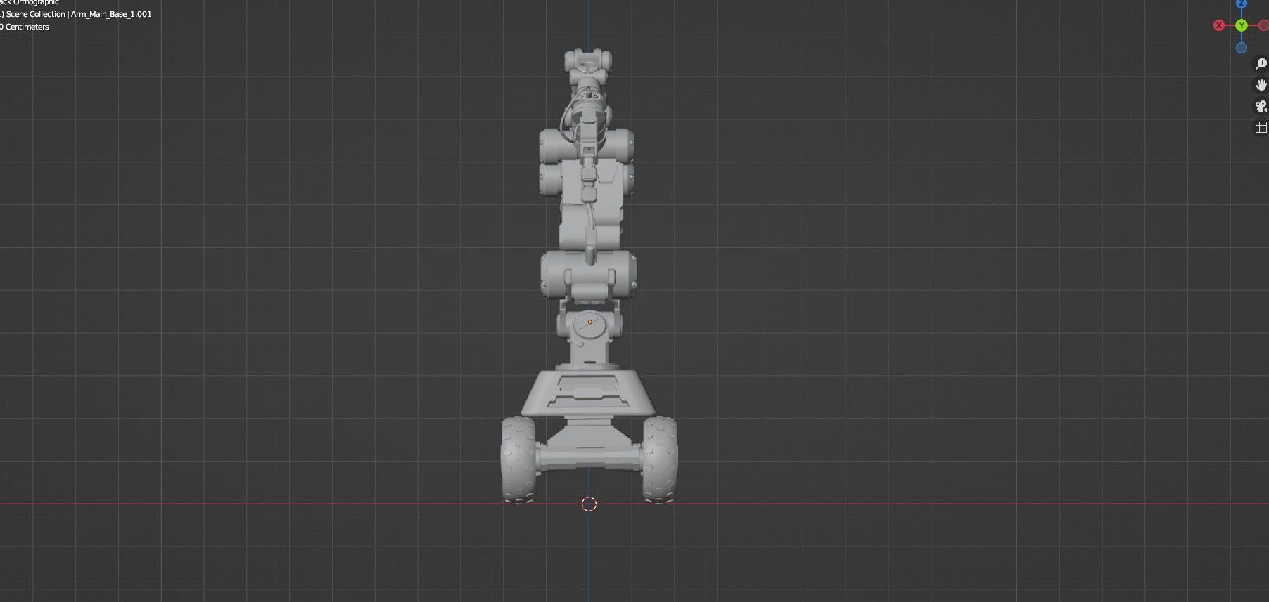 Industrial Robot Arm - 1 -Untextured  3D model_20