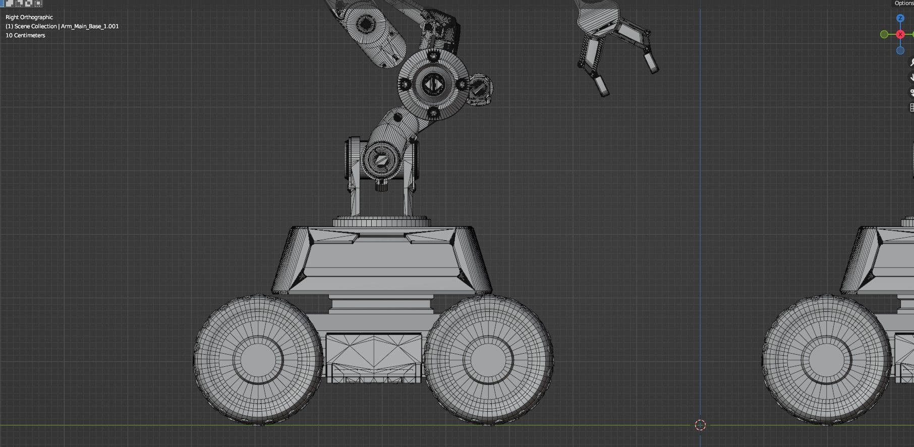 Industrial Robot Arm - 1 -Untextured  3D model_15