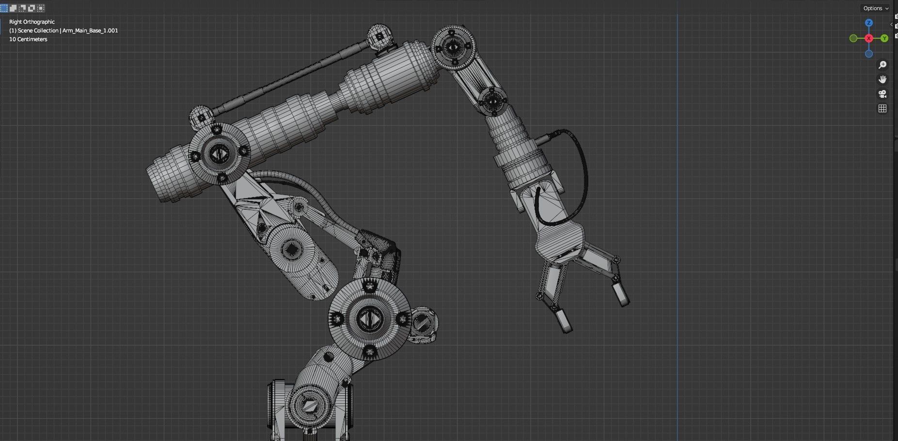 Industrial Robot Arm - 1 -Untextured  3D model_25