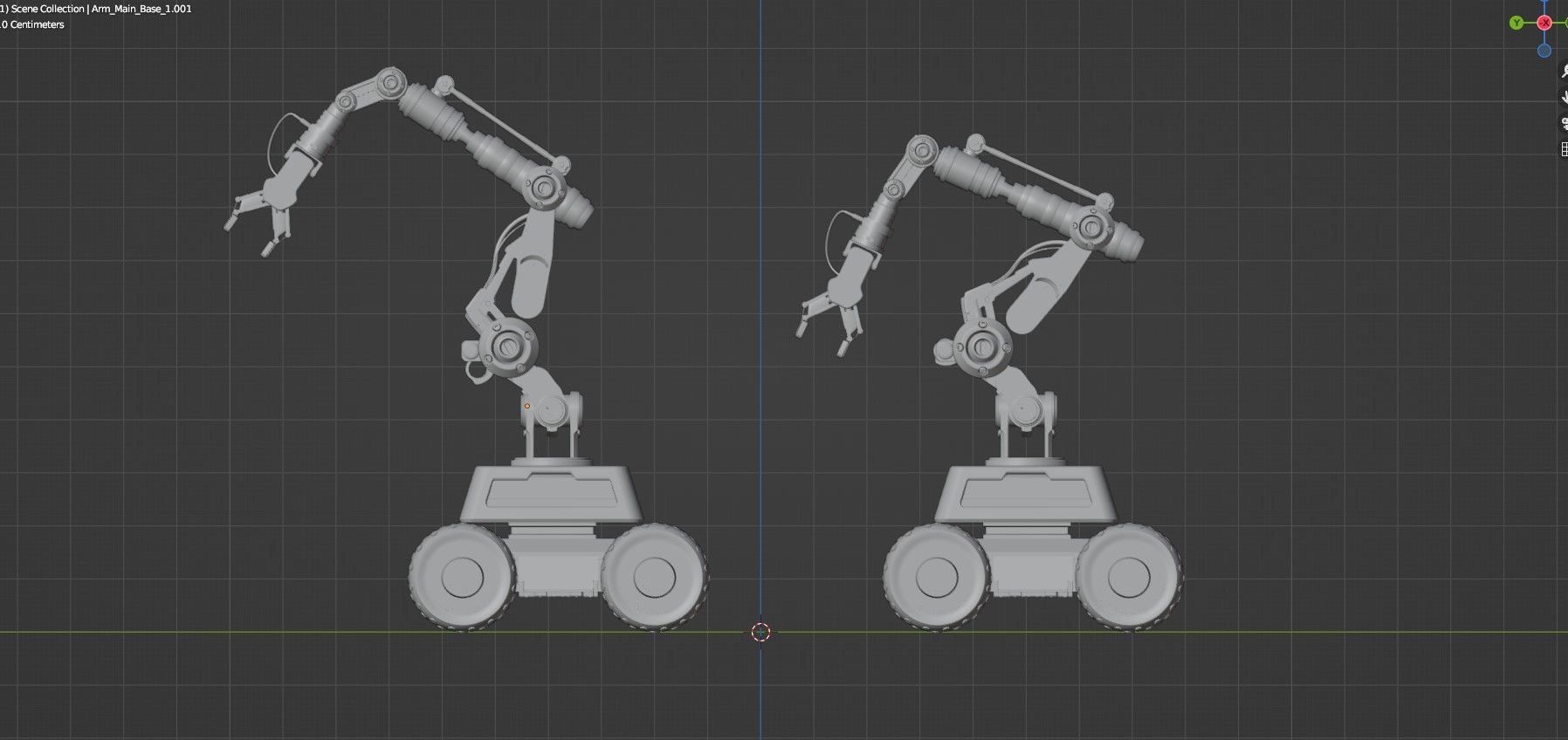 Industrial Robot Arm - 1 -Untextured  3D model_21