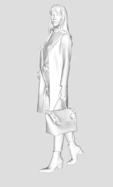 3D Scan of a Standing Woman Free 3D model