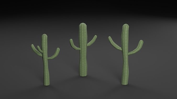 Low Poly Cactus Model Low-poly 3D model
