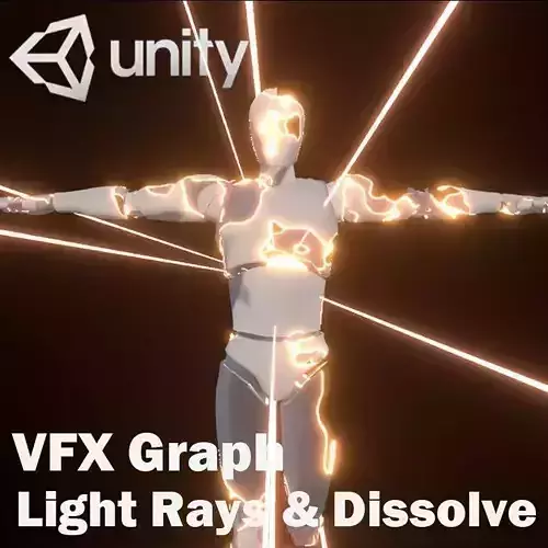 Unity VFX Graph - Light Rays and Dissolve 3D model