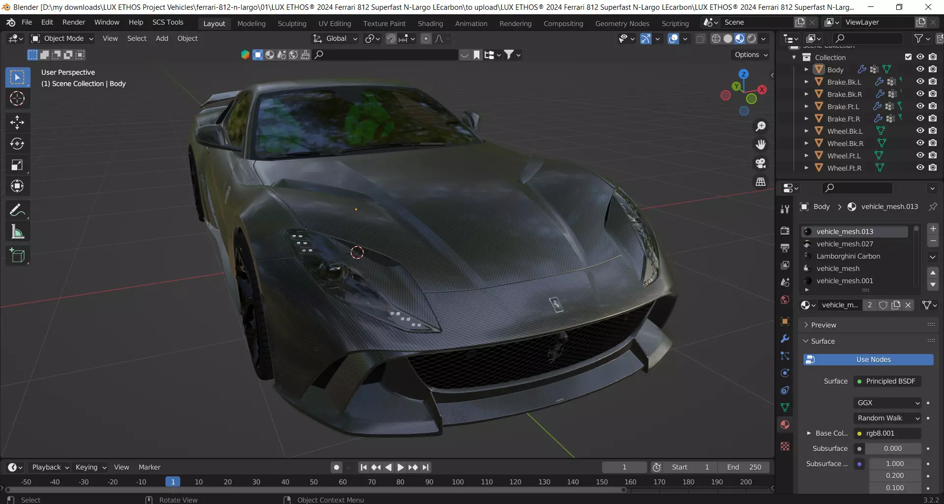 2024 Ferrari 812 Superfast Novitec N-Largo LEcarbon Edition 3D model